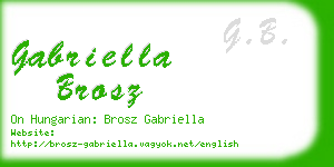 gabriella brosz business card